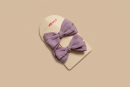 Dusty Lilac Corduroy Bow Slide Clip