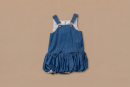 The Denim Blossom Balloon Dress