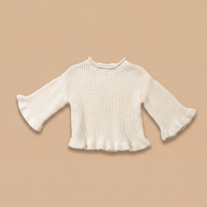 “Luna Frill” Cotton Knit Jumper