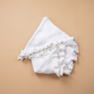Ivory Ruffle Heirloom Blanket