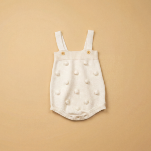 The Snow Pom Knit Romper